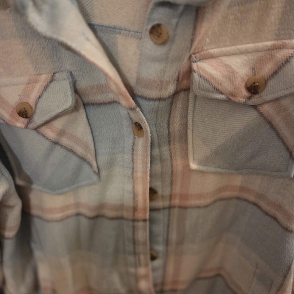 Plaid Button-Up Jacket - Picture 2 of 4